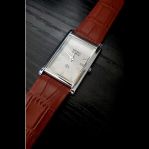 🔥Mint Condition - Rare - Vintage Seiko Slim Tank Quartz Men's Leather Watch